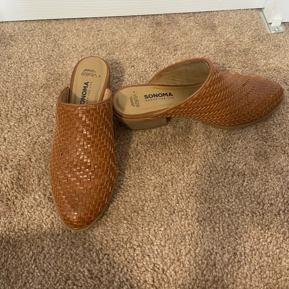 Woven slip ons